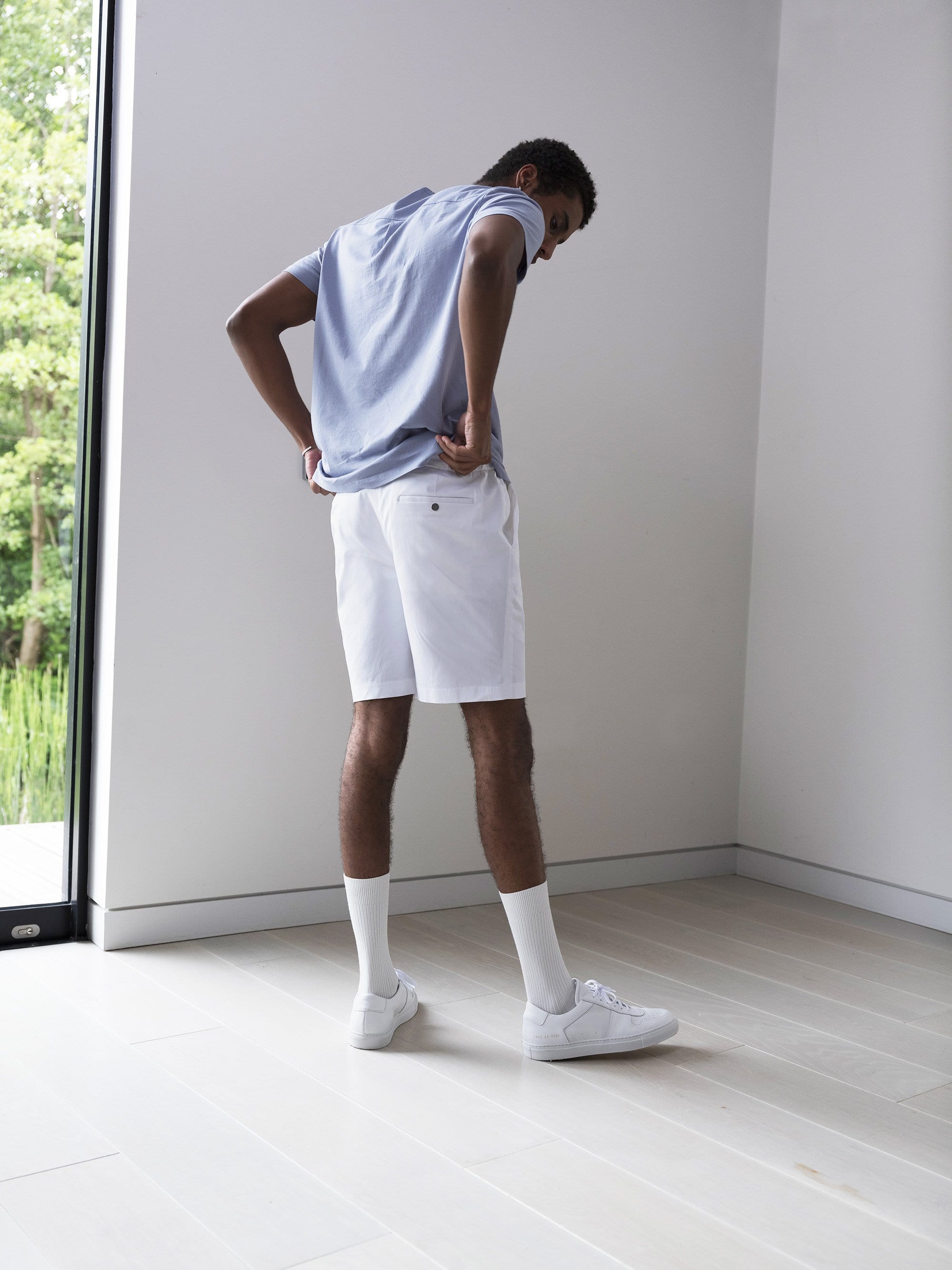 The 12 Shorts 7" || Chalk | Stretch Cotton - Image 3