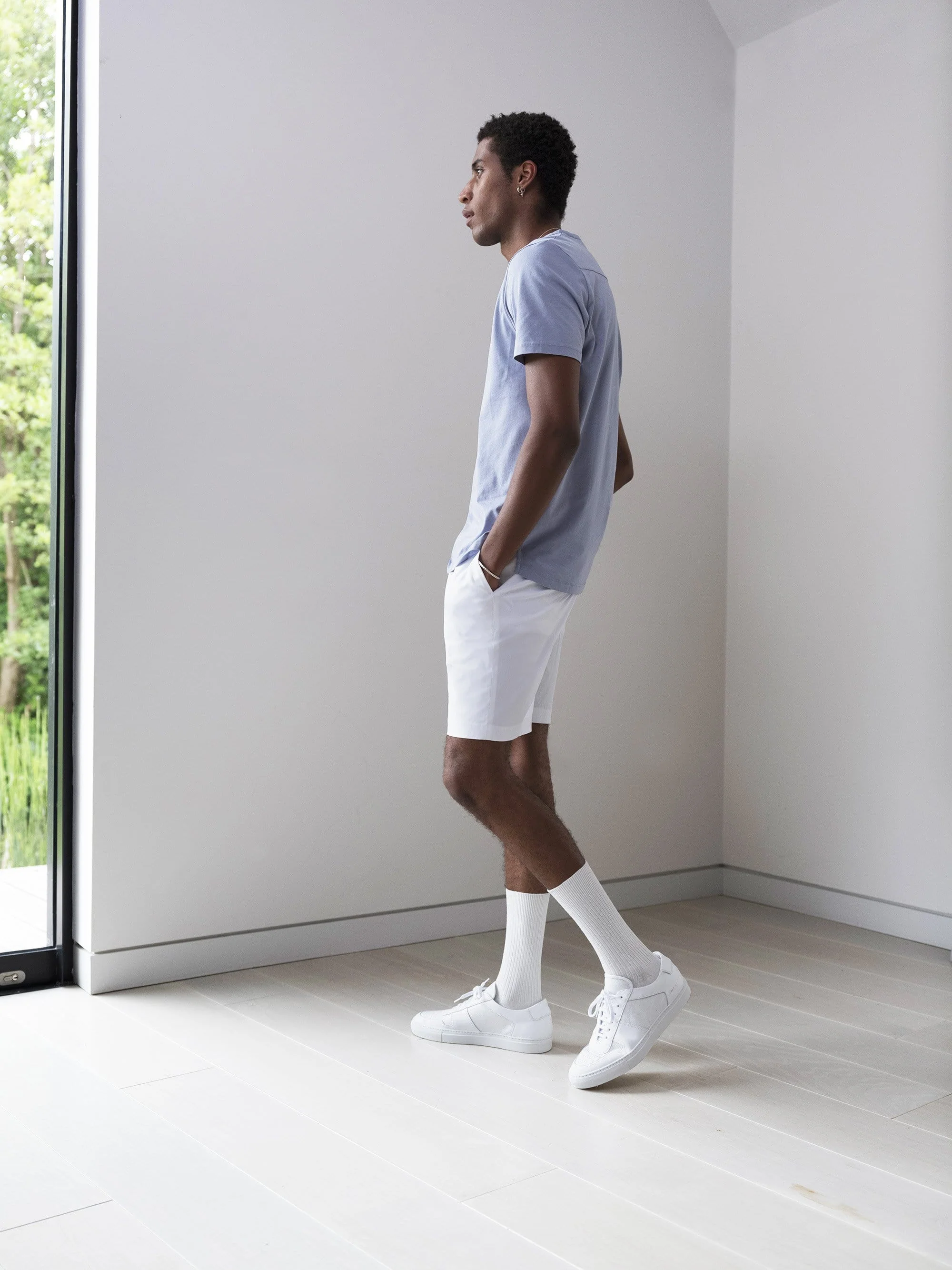 The 12 Shorts 7" || Chalk | Stretch Cotton - Image 6