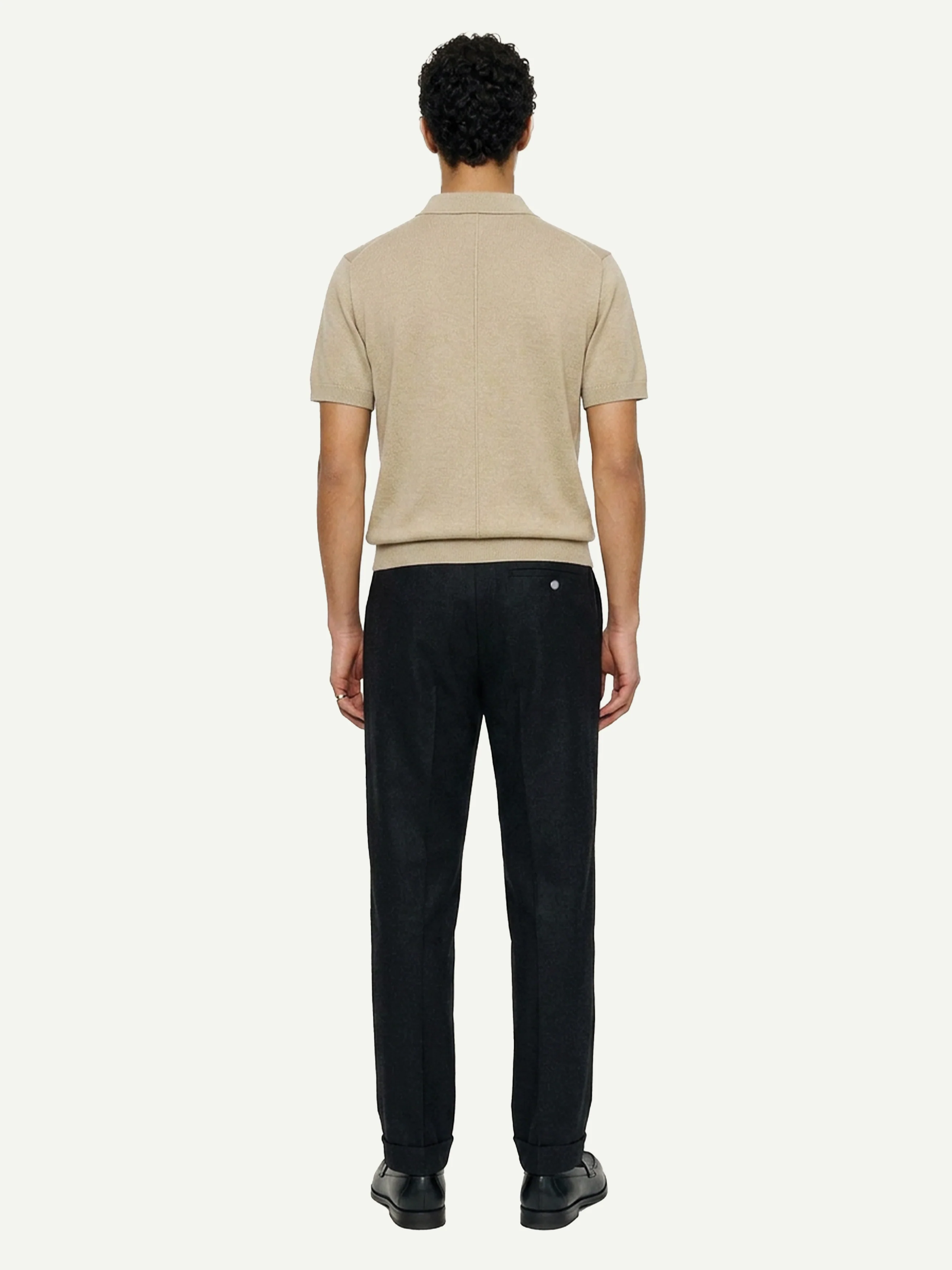 The 24 Classic Polo || Beige | Cotton Silk - Image 4