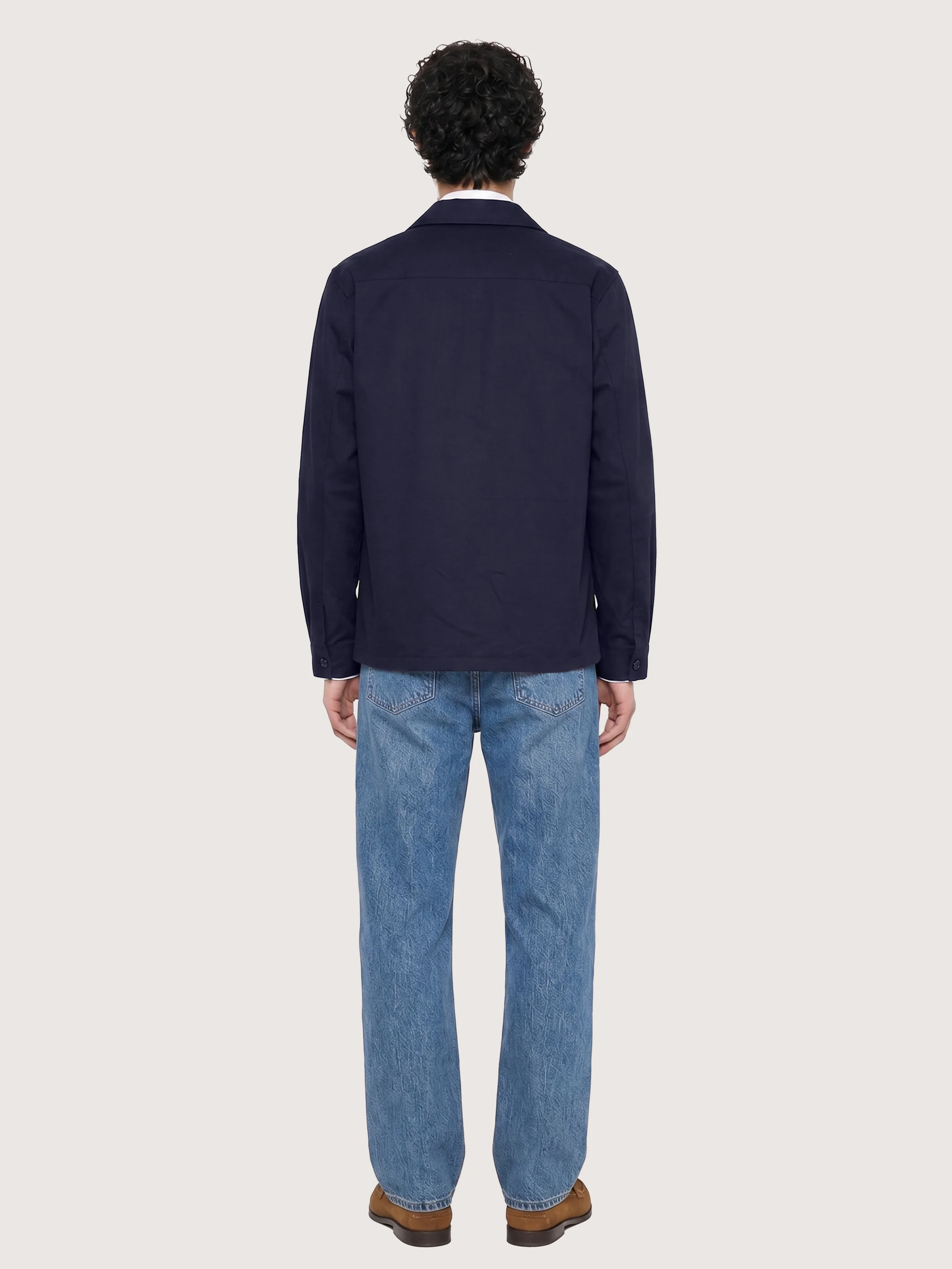 The 24 Cotton Overshirt || Navy | Cotton - Image 3
