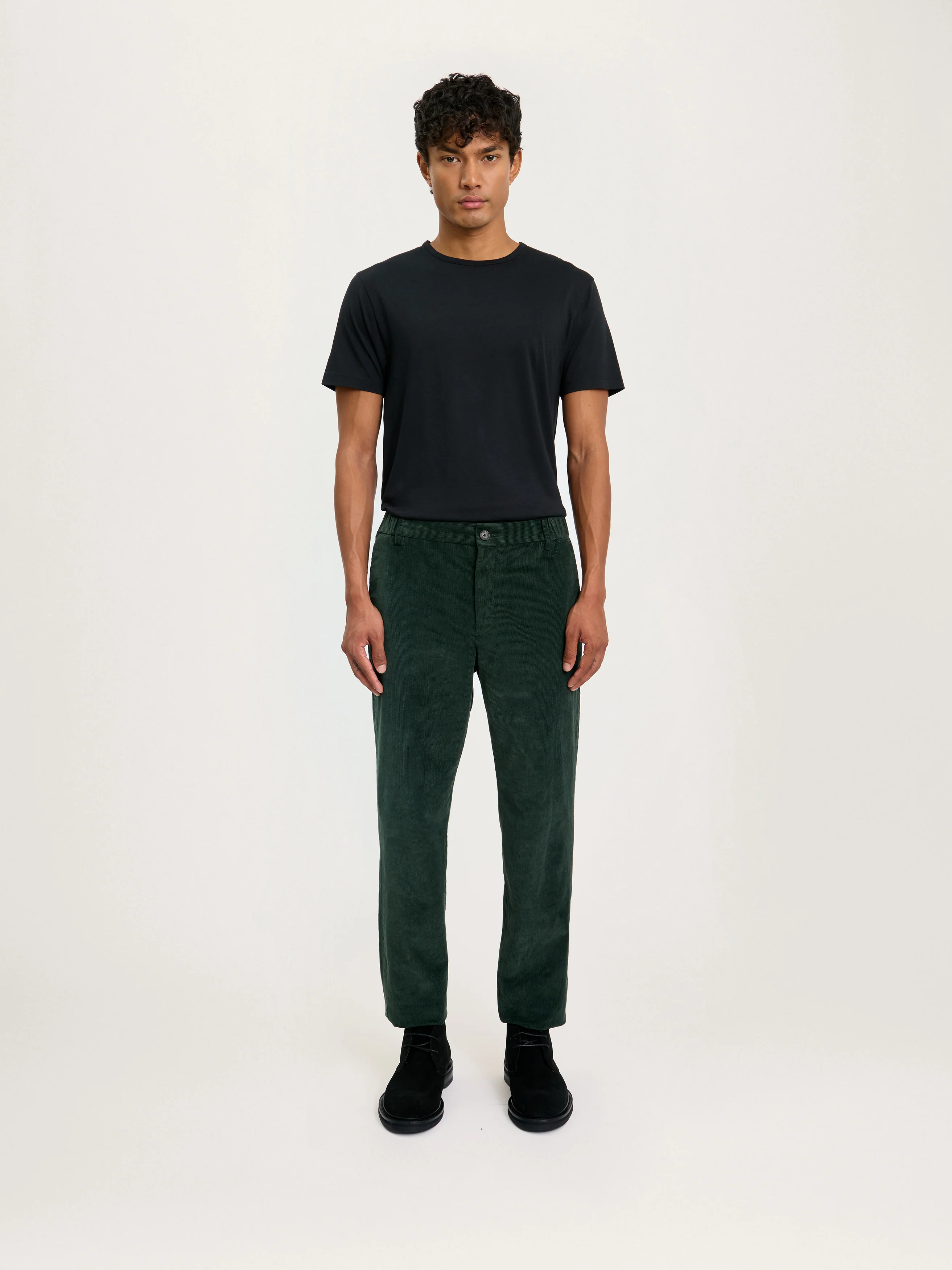 The Cord Trouser || Dark Olive | Stretch Cotton - Image 2
