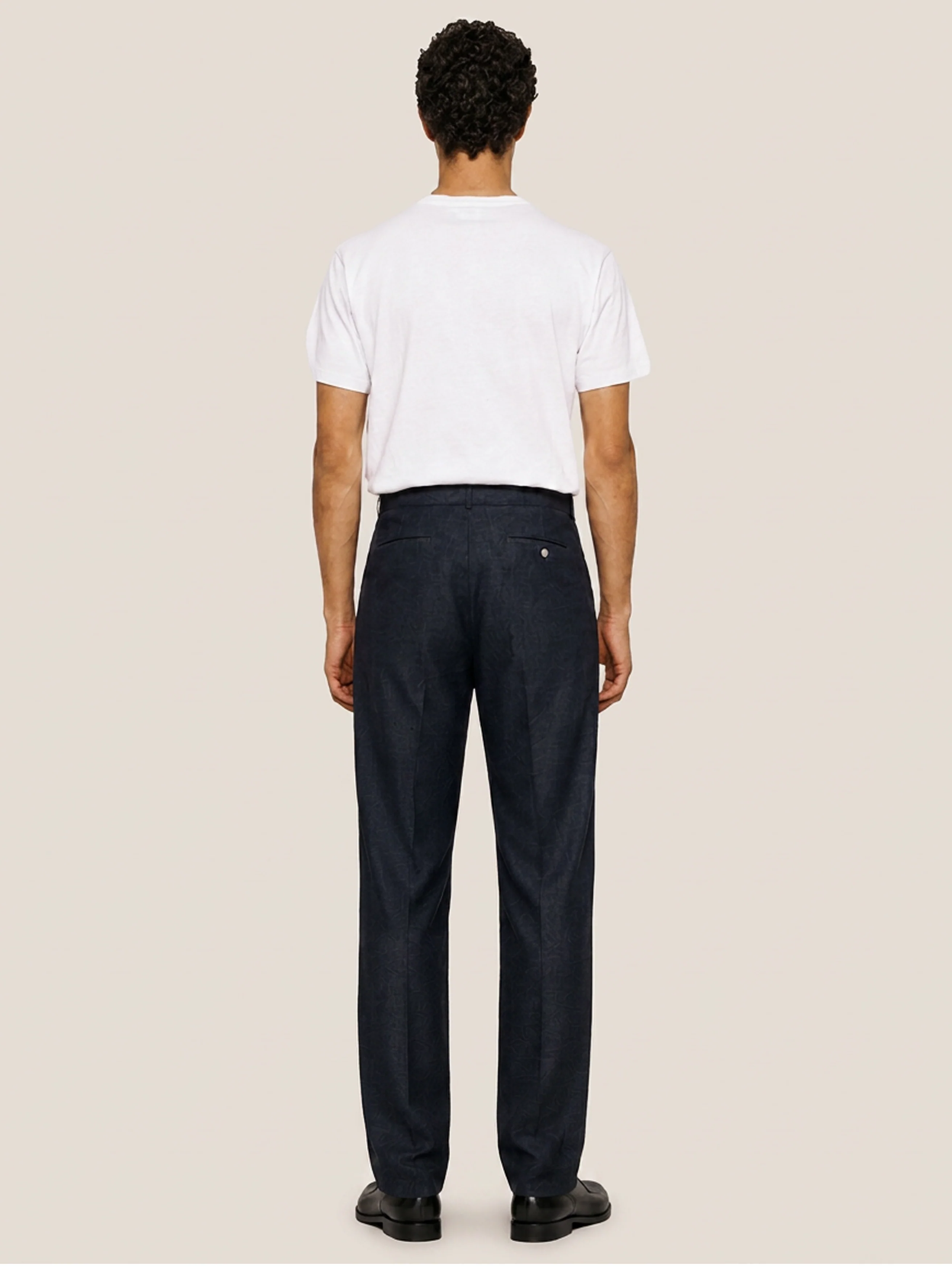 The 24 Trouser Linen Regular || Navy | Linen - Image 3