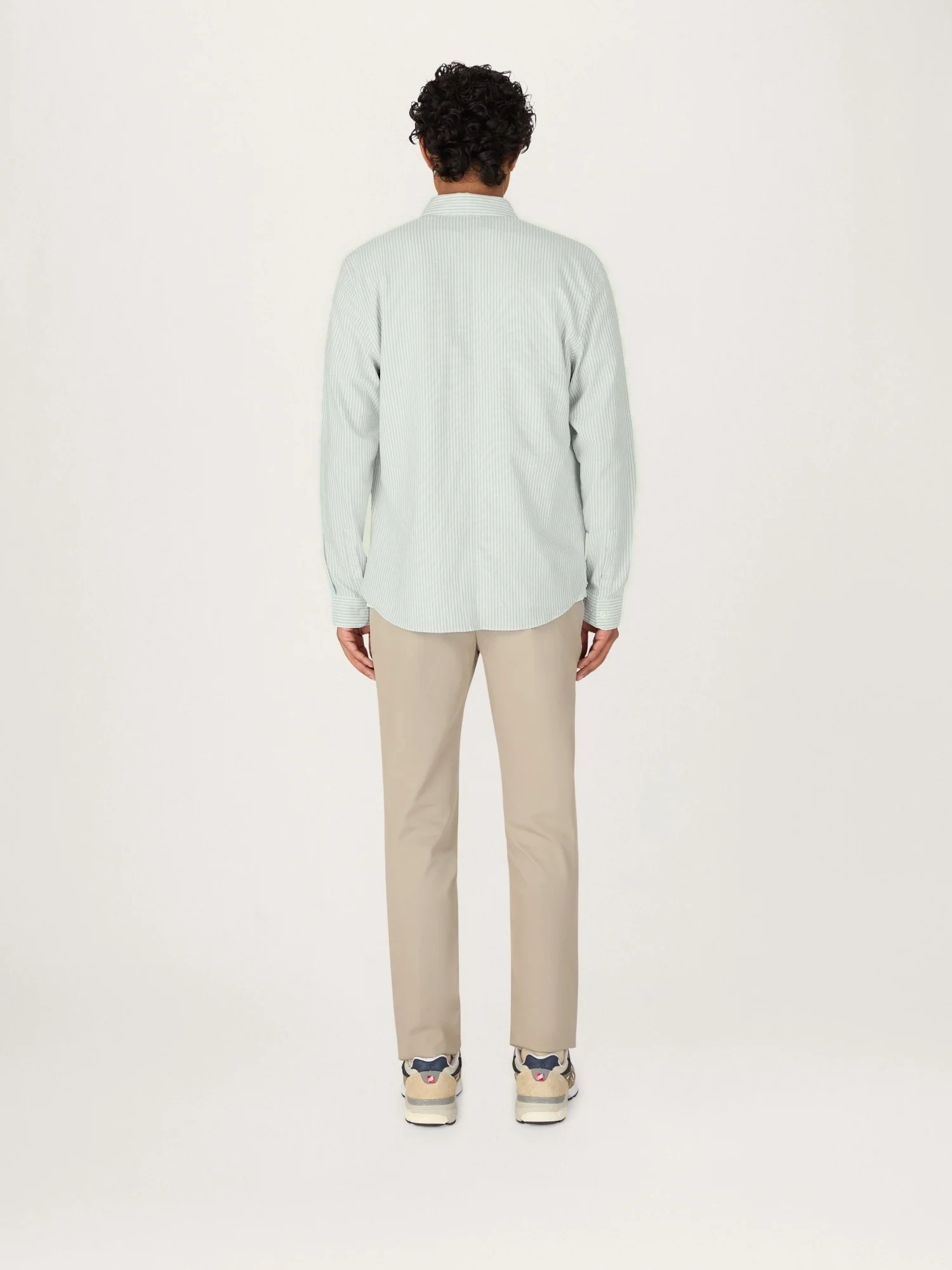 The All Day Oxford Shirt || Pale Sage Stripe | Stretch Cotton - Image 5