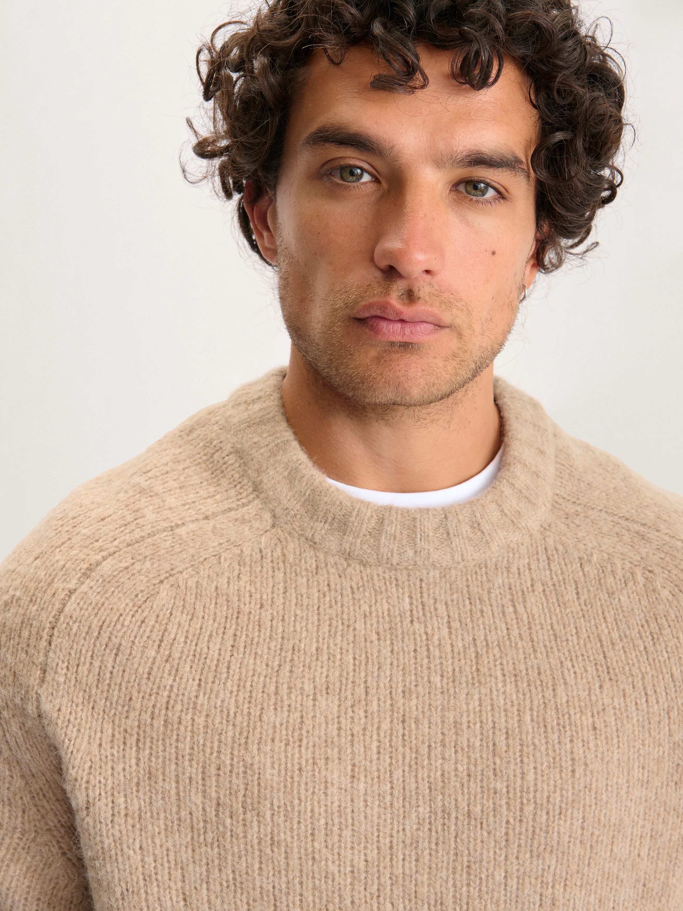 The Alpaca Crewneck Sweater || Oatmeal | Alpaca Blend - Image 4